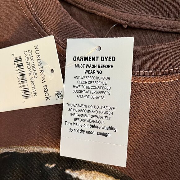 DMX Men's Graphic T Shirt Brown Skull East Coast Rap Unisex Size Small NWT - Picture 3 of 4